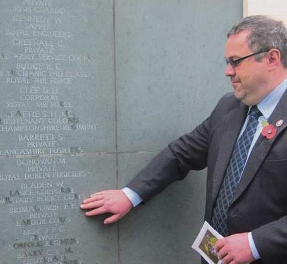 An unknown grave site but Pte Francis Brimacombe’s name will be remembered