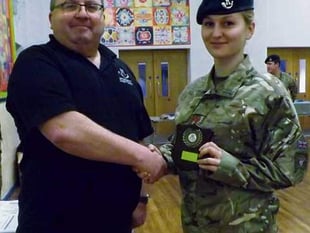 Cadet receives award for swift first aid action