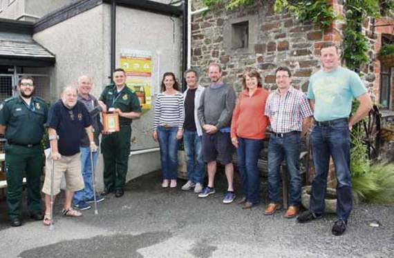 Defibrillator installed outside village pub