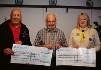 Vintage rally cheques presented