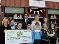 Cheque for £1,000 handed over to Scouts