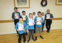 Proud scouts receive awards