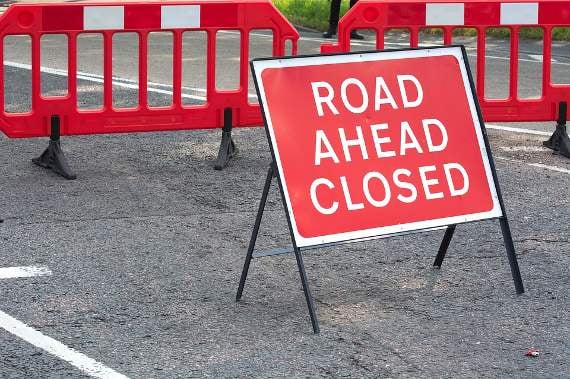 Resurfacing works being carried out following delay caused by poor weather