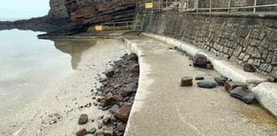 Warning to public as loose rocks pile up
