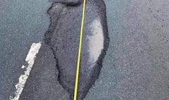 Tyres burst by potholes