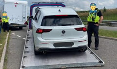 Police 'No Excuse Team' stop two A30 vehicles with drivers desperate to hide their identities