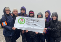 Care team receive award for fundraising Snowdon hike