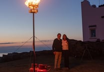 Light show at iconic Boscastle landmark
