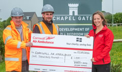 Cornwall Air Ambulance Trust receives donation from Barratt Homes 
