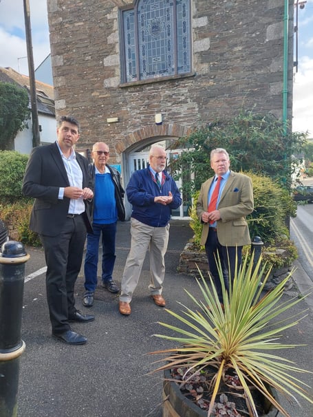 MP Scott Mann, Cllr Barry Jordan, Cllr Rob Rotchell and Transport Minister MP Karl McCartney
