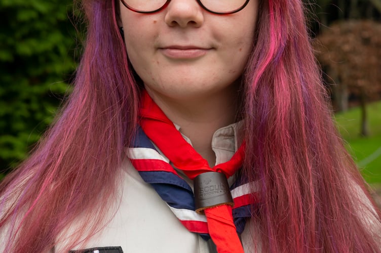 Victoria Love of Bodmin is one of 120 Scout volunteers paying their respect and supporting the lying-in-state of Her Majesty Queen Elizabeth II