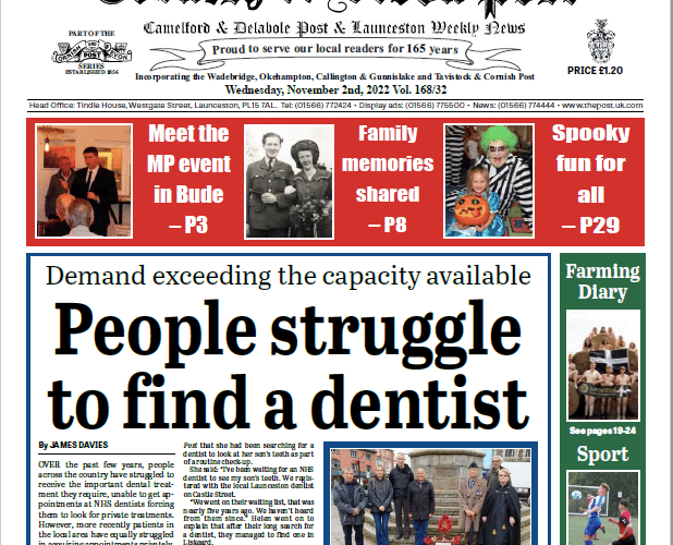 Cover for the Cornish and Devon Post 02/11/22