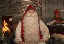 Santa Claus delivers Christmas message to the world