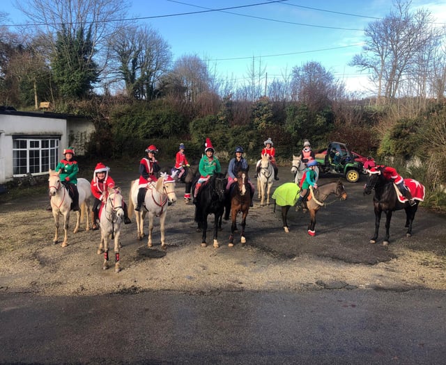 Riders and their horses enjoy festive ride out