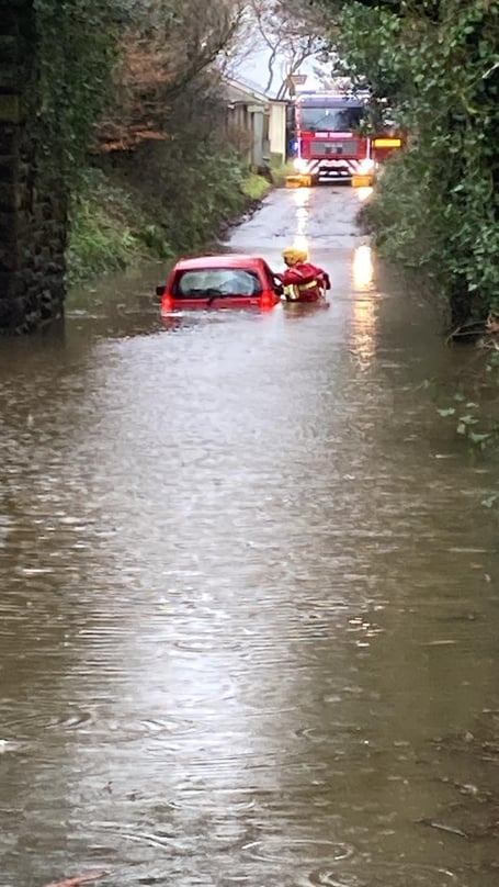 Flooding between Hatherleigh and Holsworthy 