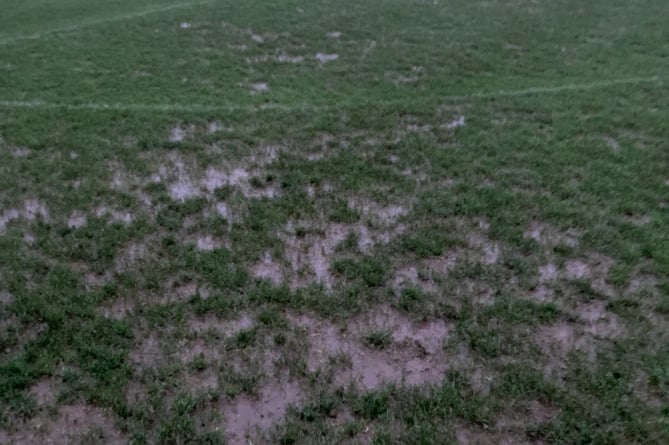 Saltash United waterlogged pitch