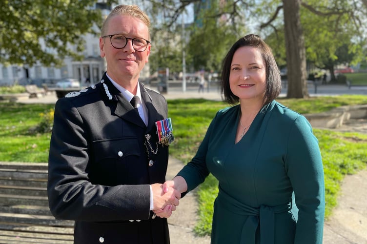 Commissioner Alison Hernandez and Chief Constable Will Kerr