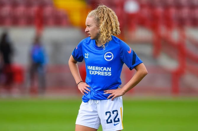 Newquay footballer Katie Robinson, who plays for Brighton