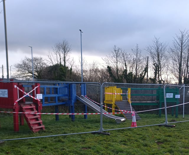 Callington town play park closed due to urgent maintenance work