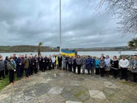 Minutes silence held one year on from Russian invasion of Ukraine