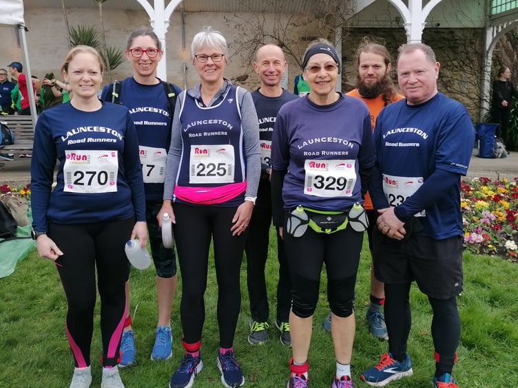 Members of Launceston Road Runners at the Falmouth Half Marathon.