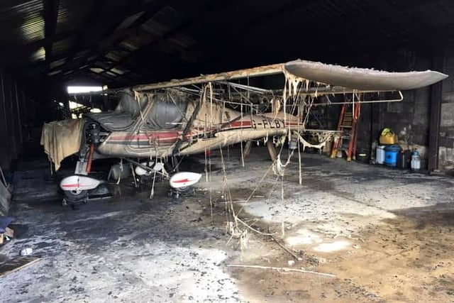 Aviation club devastated by fire damage to hangar