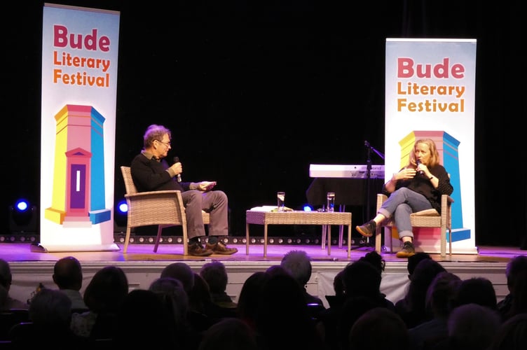 One of the many talks at Bude Literary Festival