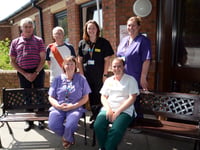 Holsworthy hospital garden seat revived