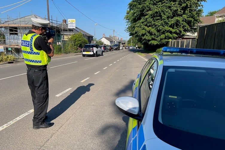 A member of Devon and Cornwall Police's road policing team working in Dobwalls