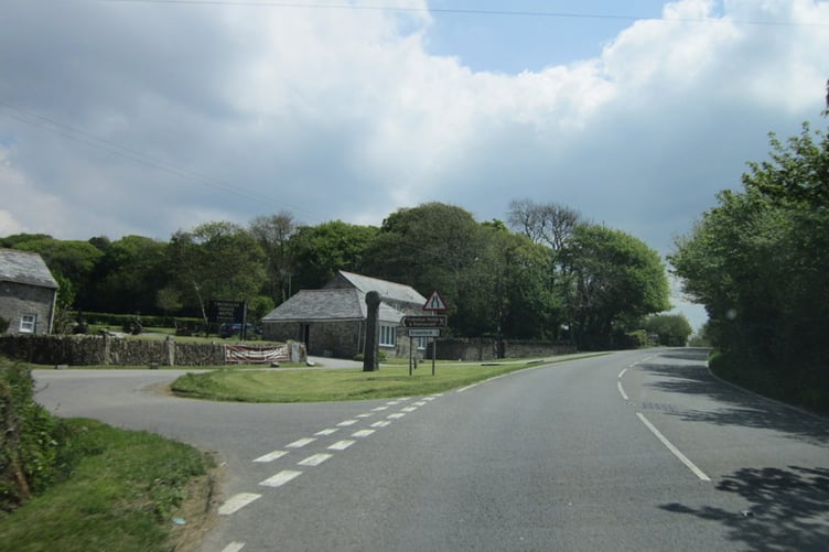 The A389 outside Trehellas House Hotel