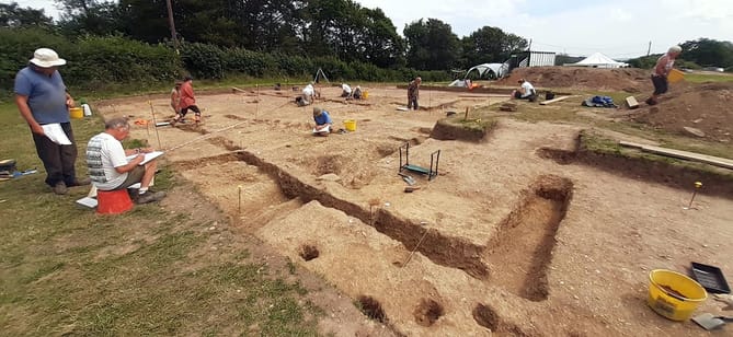 The 2021 excavation at the Roman fort in Calstock. (PICTURE: Chris Smart)