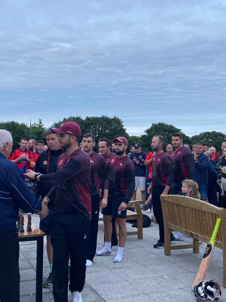 Werrington collecting their runners-up trophies at St Austell last Wednesday night.