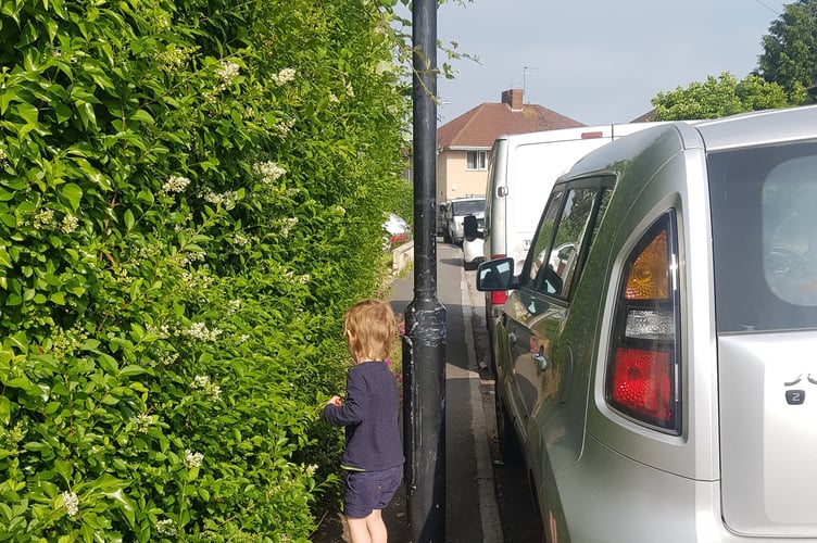 Cluttered pavements.