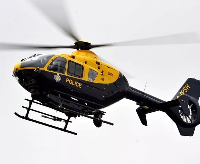 Person detained after police helicopter search in Bodmin