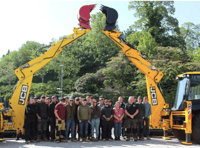 Students get a peak behind the curtain at JCB headquarters