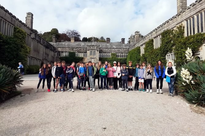 Year 7 students on their trip to Lanhydrock House