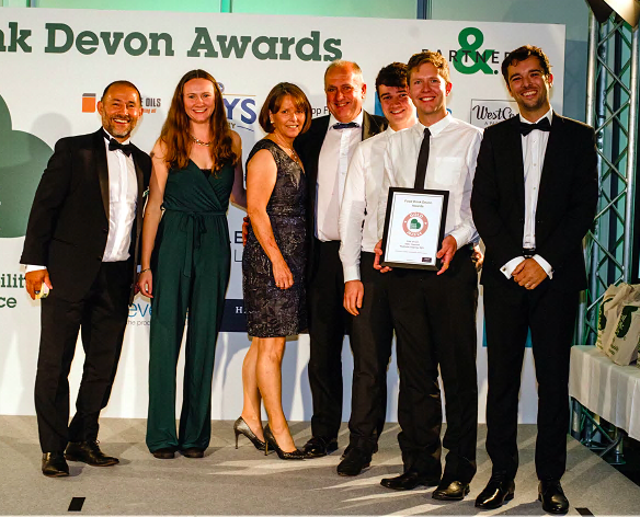 Vineyard gleaming gold after food and drink award