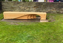 Bude 'wave benches' built from remnants of Triangle tree unveiled
