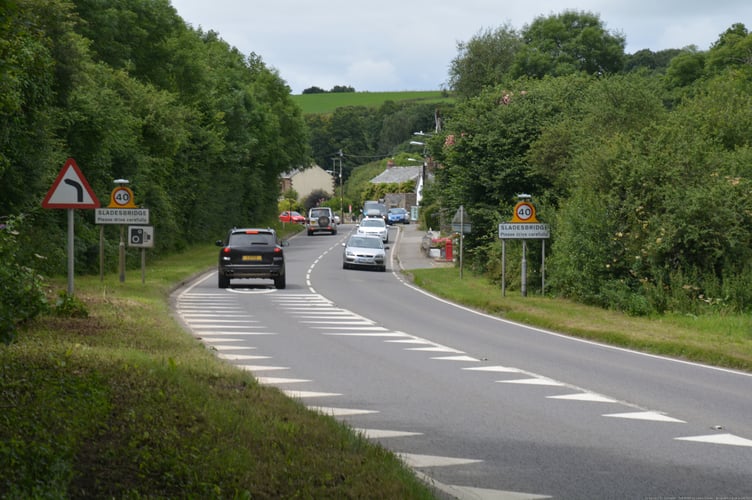 The A389 at Sladesbridge