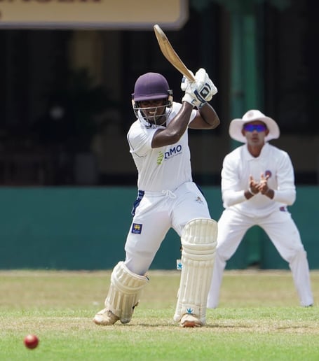 Thulina Dilshan in action in Sri Lanka.