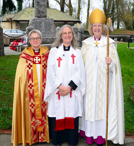 ArchdeaCon of Barnstaple Verena Breed, Rev Alison Hardy and the Bishop of Crediton Jackie Searle. Picture: Rodney Parrish