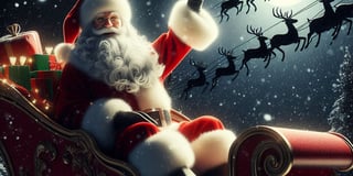 Everywhere you can see Father Christmas on his Launceston town tour