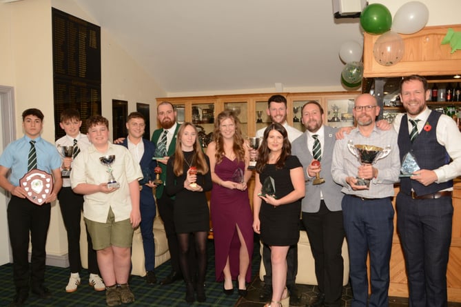The majority of the winners at Holsworthy's presentation night.