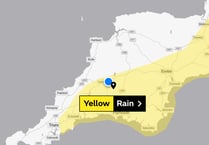 Yellow weather warning issued for Cornwall