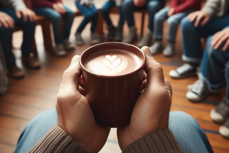 Hands holding a hot chocolate - Bing AI