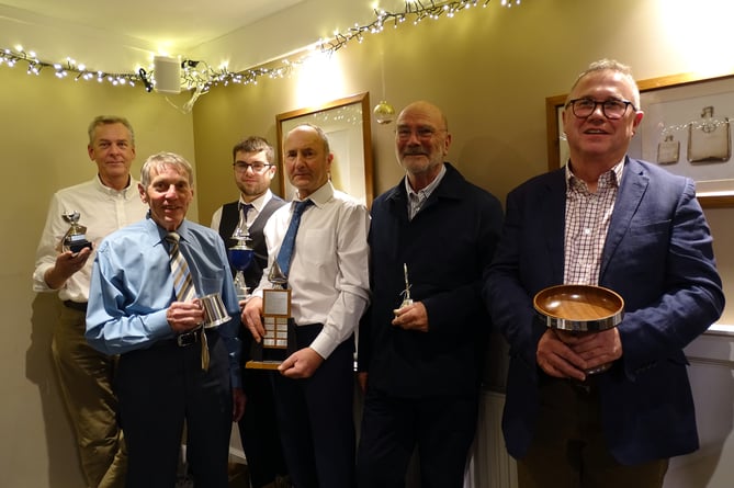 Those cup winners who were present were from left to right: David Perrett, John Dabbs, Nathan Pollard, Brian Pollard, Adam Hilton and Geoff Floyd.                         