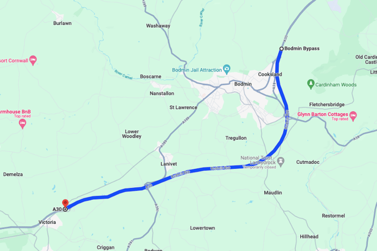 A30 Bodmin Closure