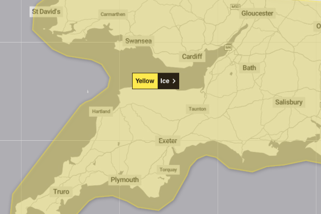 Met office ice warning