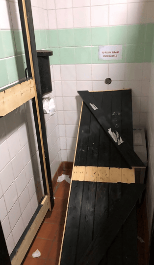 Bodmin toilets damage