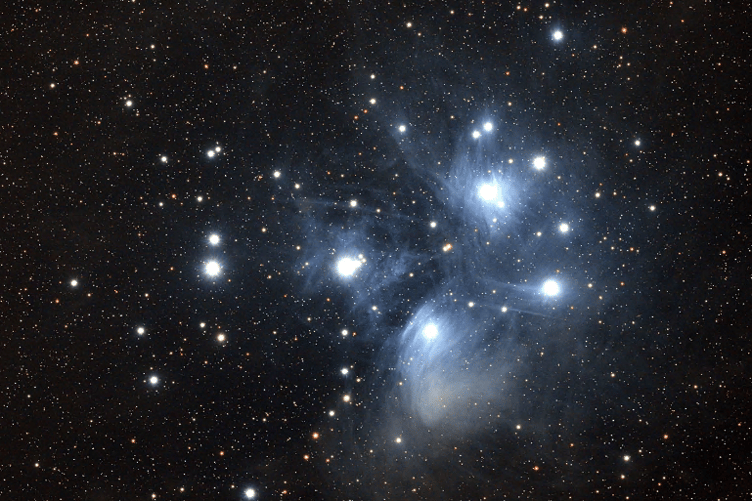 The Pleiades shot over Bodmin Moor